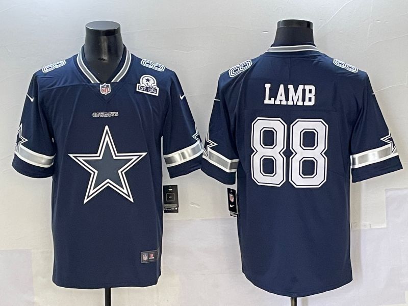 Men Dallas Cowboys #88 Lamb Blue 2025 Nike Limited NFL Jersey style 4->youth mlb jersey->Youth Jersey